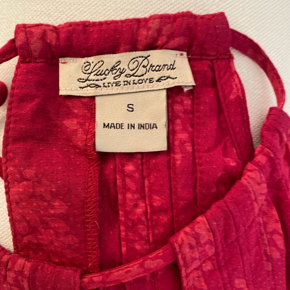 Lucky Brand red sleeveless top size S - Picture 3 of 5